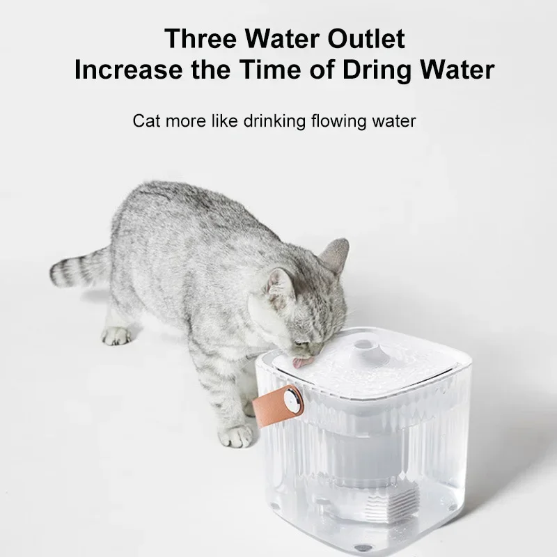 Pet Cat Water Fountain Automatic Dispenser for Pets Cat and Dog Drinking Basin Live Water Circulating Pet Water Feeder Portable