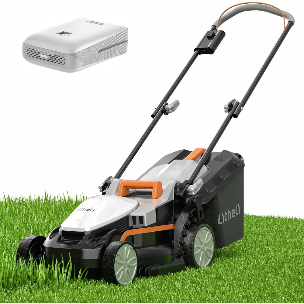 

Litheli Electric Lawn Mower Cordless,Grass Cutter Machine for 1600 Sq.Ft.Lawnmower with Motor,13 in Cutting Width,8 Gallon Capac