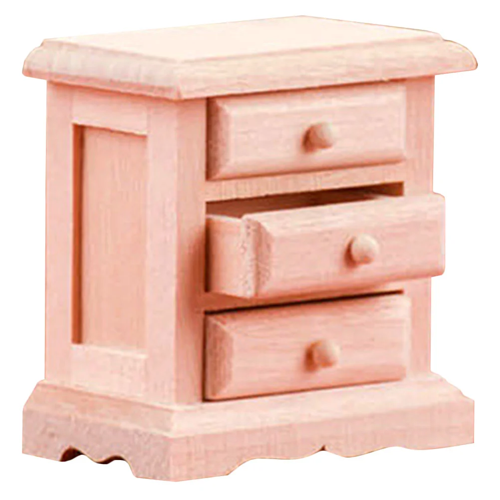 

Dollhouse Bedside Table Childrens Toys Miniature Furniture Cabinet Ornaments Cupboard