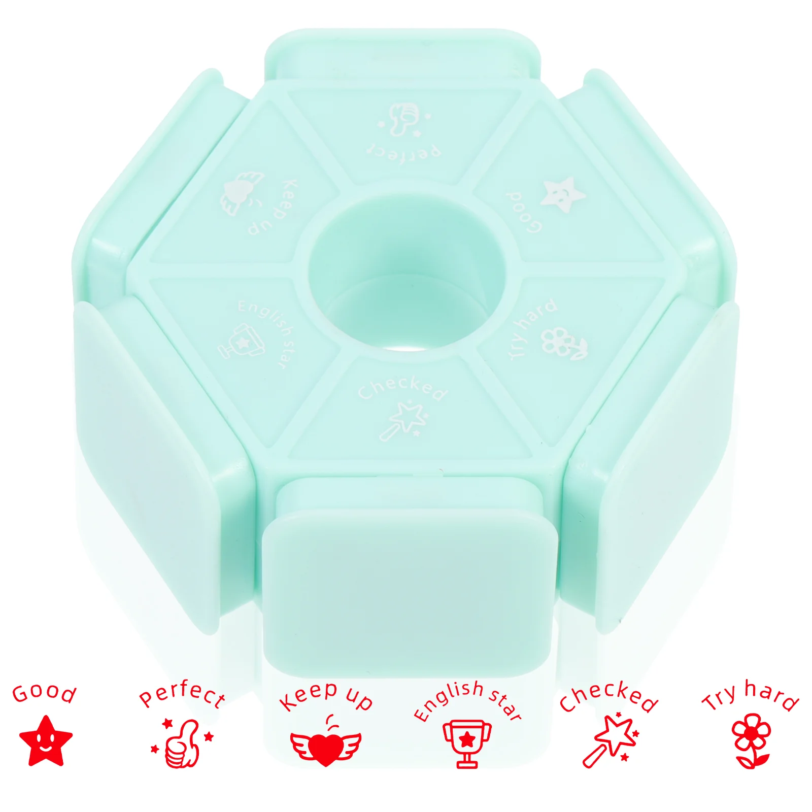 School Small Portable Comment Multi-side School Remark Stamperser Teacher Supply Small Stamp Household Stamper for Teacher