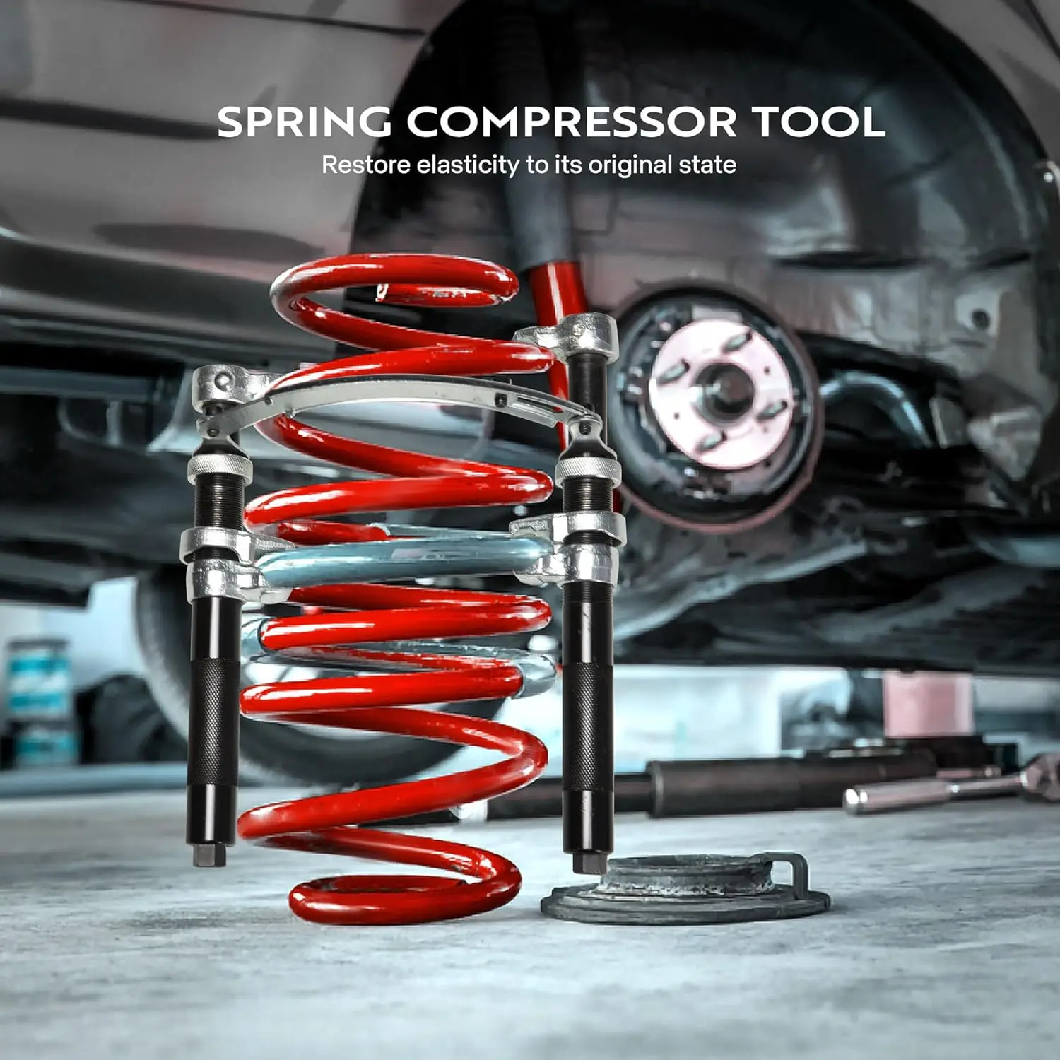 Spring Compressor Tool - 2200 Lbs -Automotive Coil Spring Compressor Tool, Heavy Duty Strut Spring Compressor, Extra Strength