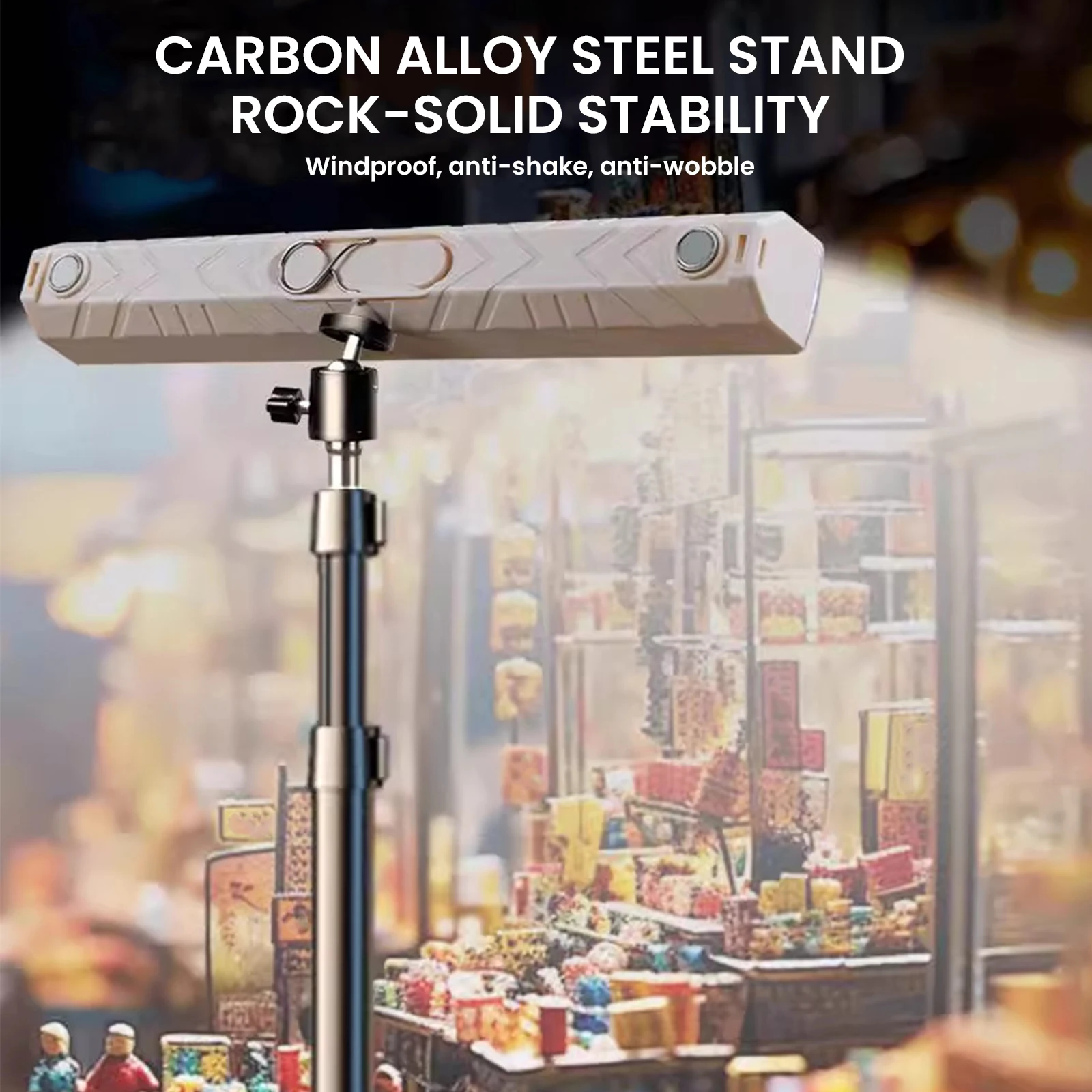 LED Light Bar 1000 Lumens Night Market Light with Hook Job Site Lighting for Car Repairing Camping Working and Emergency