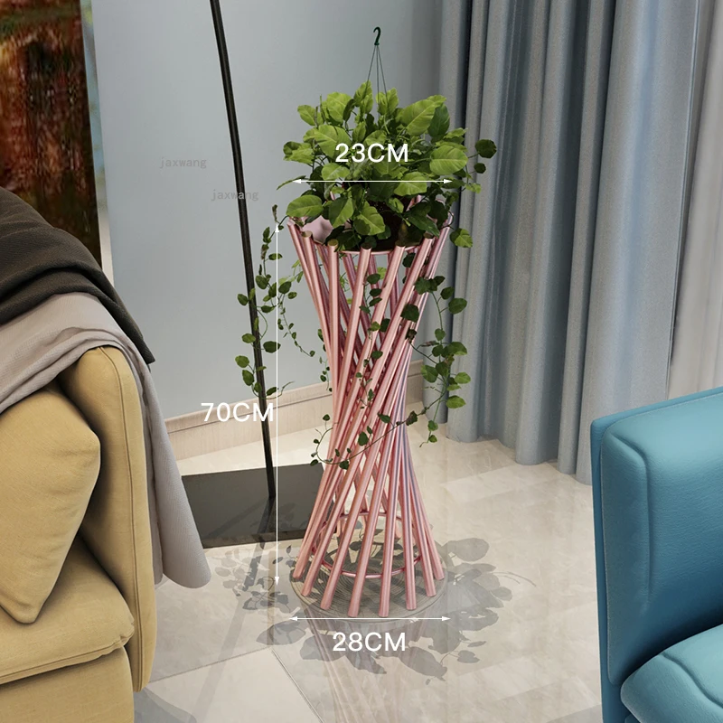 

Nordic Bedroom Garden Floor Flower Shelf Indoor Balcony Living Room Flower Rack Simple Apartment Hotel Decoration Plant Stand MC