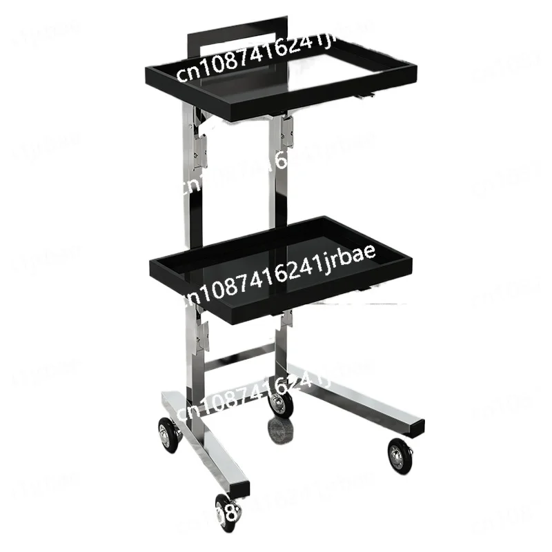 Beauty Salon Trolley Barber Shop Trolley Hair Salon Dedicated Stainless Steel Foldable Trolley Hair Salon Tool