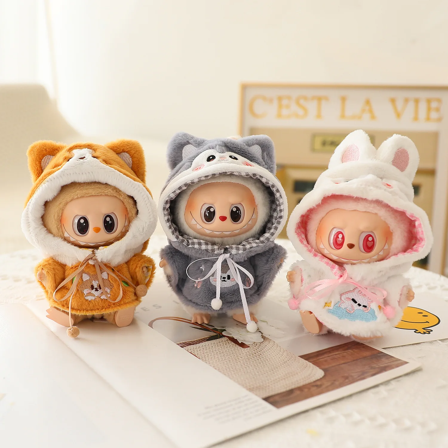 

Цельная шаль для одежды Labubu с животными, подходящая замена одежды