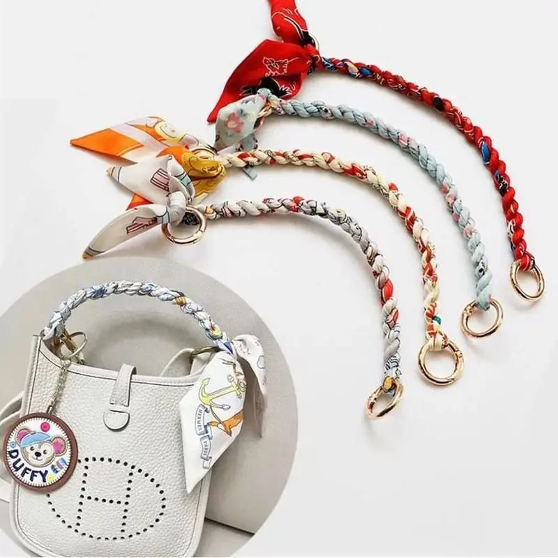 Decorative Chain Link Handbag Strap Women's Bag Handle Accessories Single Purchase Shoulder Strap Silk Scarf Woven Replacemen...
