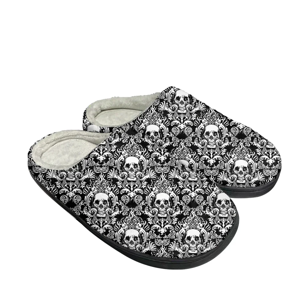 Zapatillas de algodón con estampado de cachemir para hombre y mujer, sandalias de felpa, informales, cómodas, térmicas, calientes