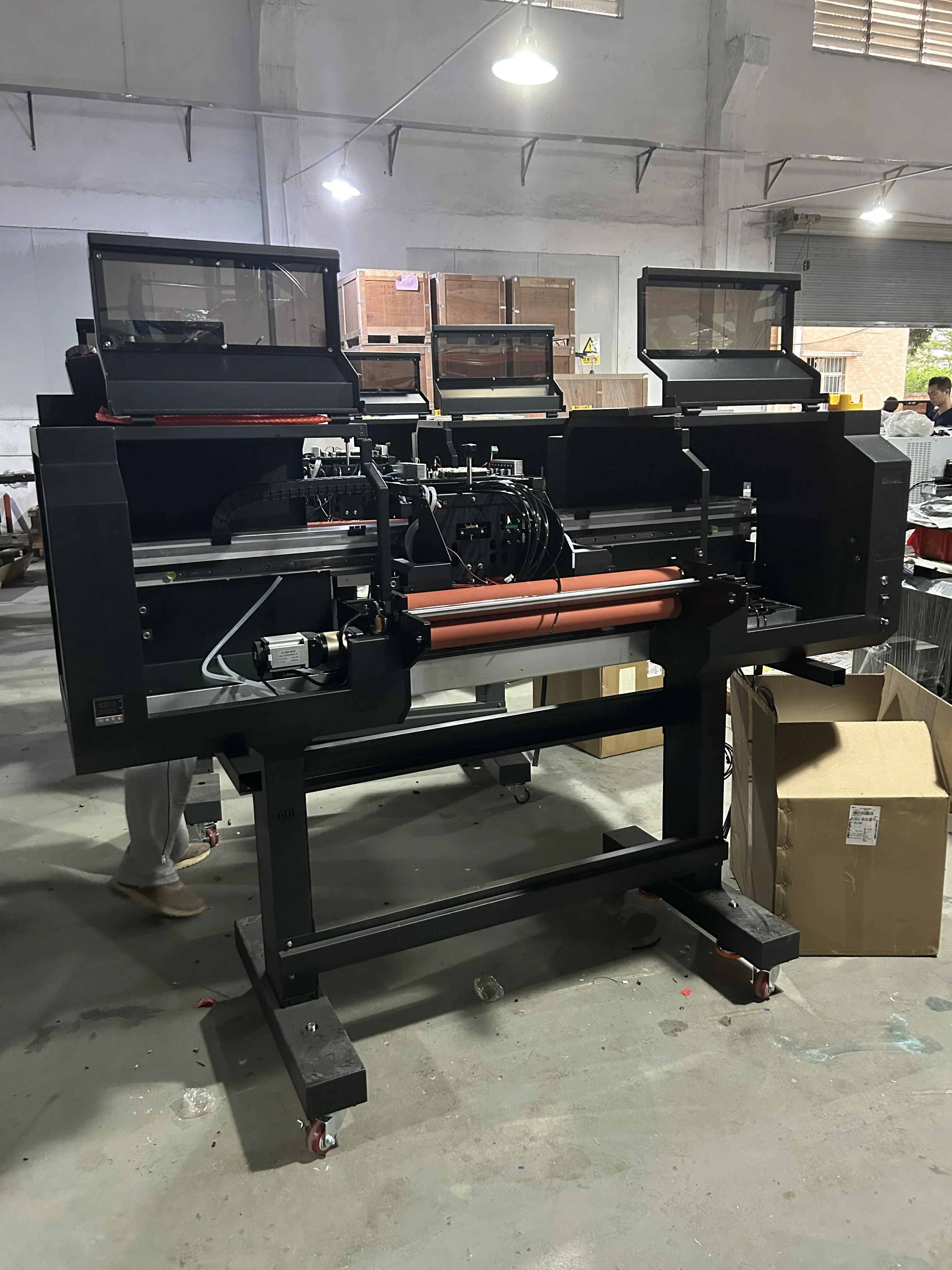 24inch Three XP600 i3200 TX800 Print Heads AB Film Printing and Crystal White Sticker Label Logo UV DTF Printer with Laminator