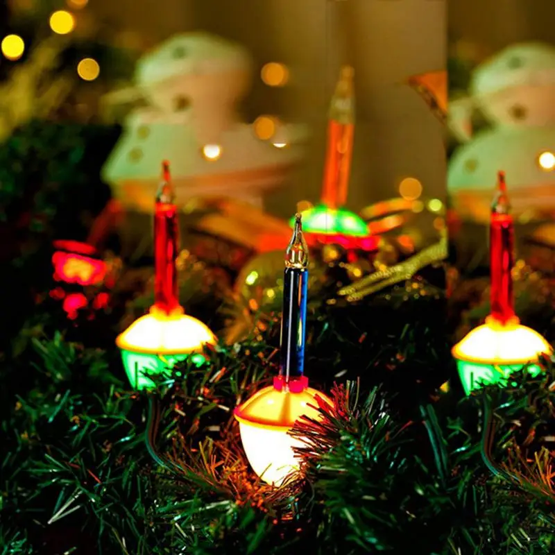 Bombillas de burbujas de Navidad Multicolor, luces nocturnas con fluido reutilizable, cadena de luces de burbujas de árbol de Navidad para árbol de Navidad