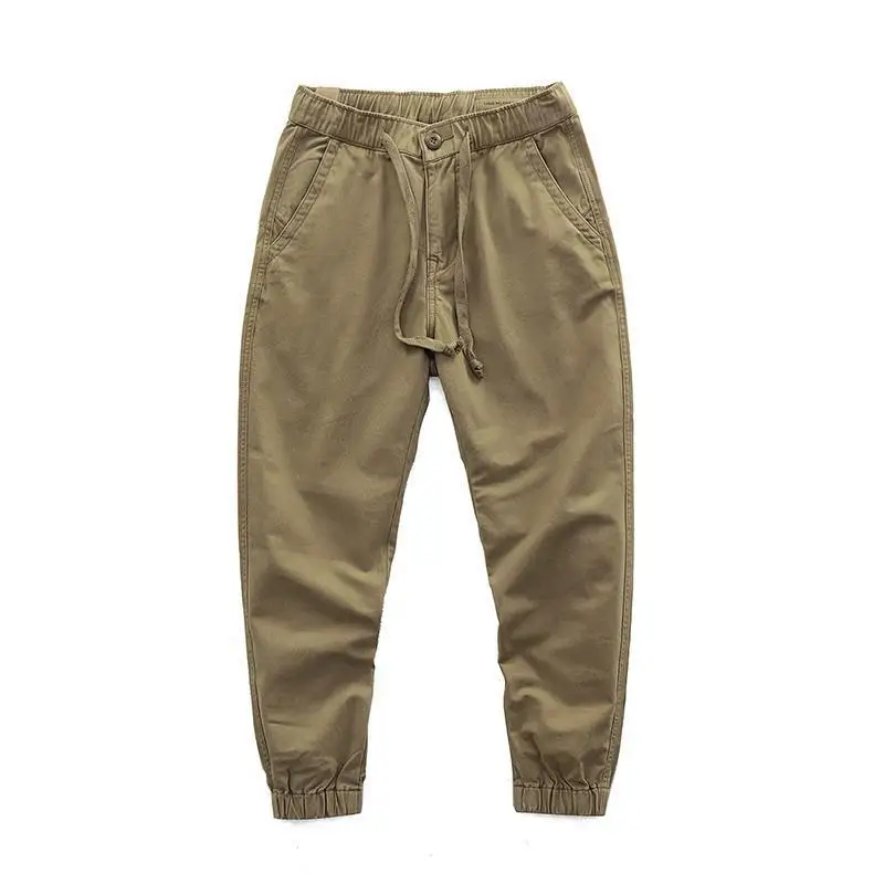 Calça esportiva casual masculina, macacão de algodão fino, dedo do pé solto, verão