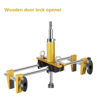 Solid Wood Door Lock Hole Opener Kit With Tungsten Steel/High-Speed Steel Cutting Head Indoor Installation Punching Fixture