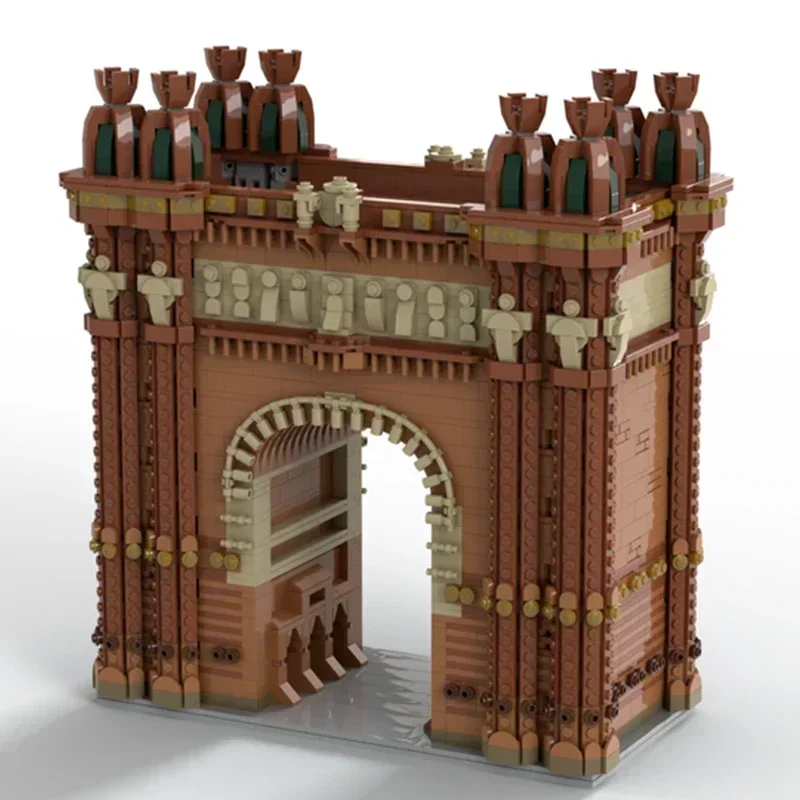 Cidade rua vista modelo moc tijolos de construção barcelona monumento tecnologia blocos modulares presentes brinquedos diy conjuntos montagem natal