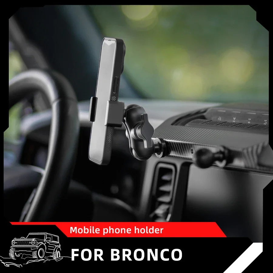 Car Phone Holder For Ford Bronco 2021-2024 Center Console Multifunctional Combination Installation Car Mobile Holder