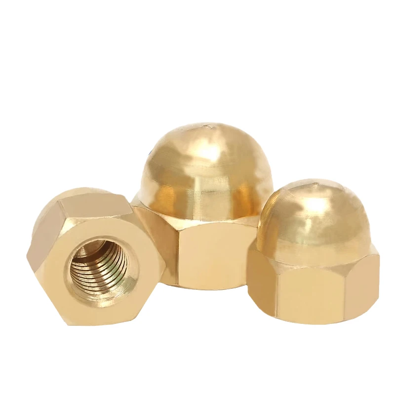 M3 M4 M5 M6 M8 M10 M12 M14 M16 Brass Cap Hex Nuts Decorative Dome Head Cover Round Acorn Nut DIN1587