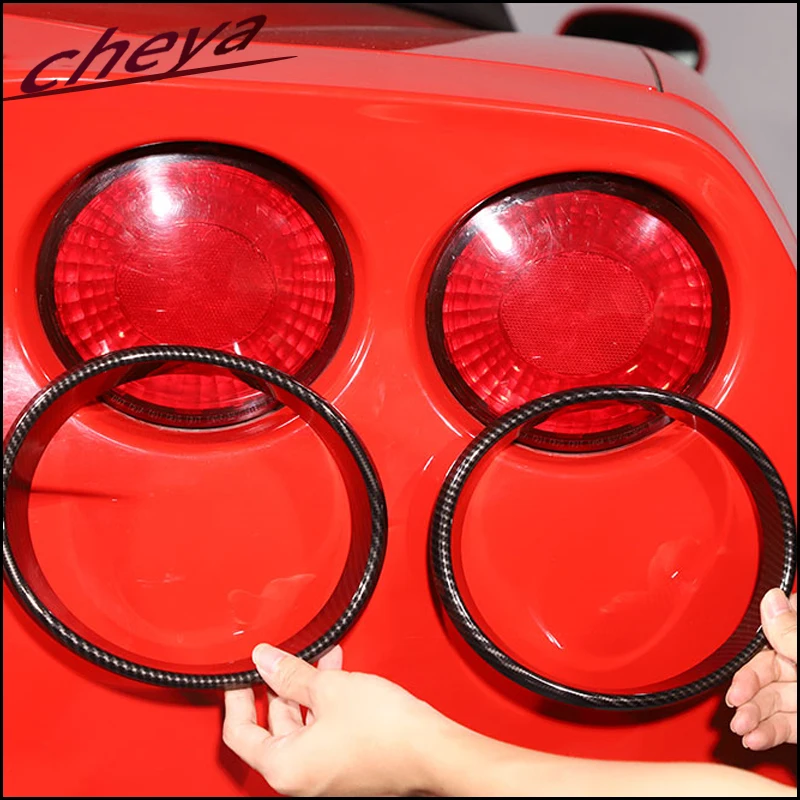 

X4 Car Rear Tail Lamp Decorative Ring for Chevrolet Corvette C6 ZR1 Z06 2005-2013 Exterior Modification Accessories
