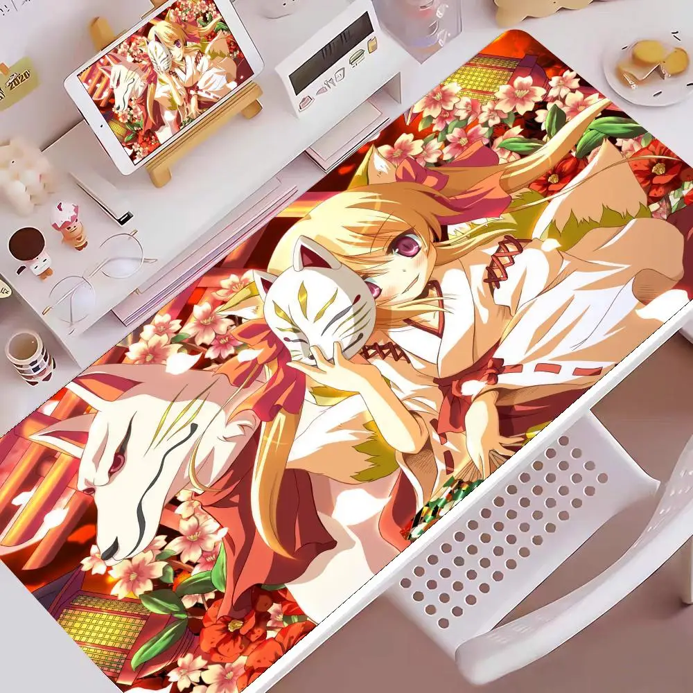 Kitsune Mouse Pad Cute HD Mousepad Pad Extended Gaming Keyboard  LargeMousepad 90x40cm XXL Gamer Mousepad