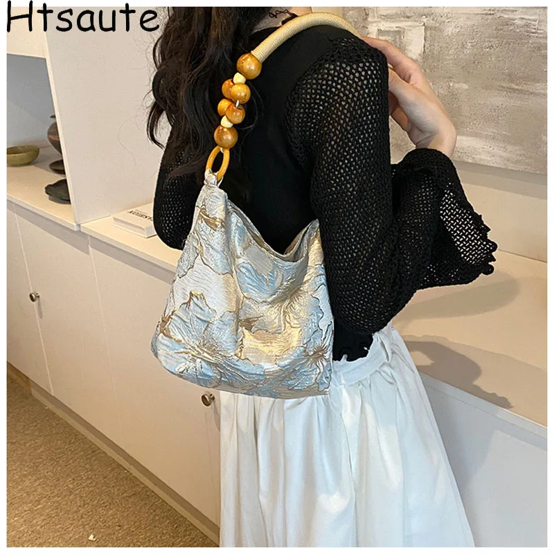 

Underarm Bag For Women National Style New Trendy Flower Printed Handbag All-match Ins Shoulder Bag Handbag bolsa feminina