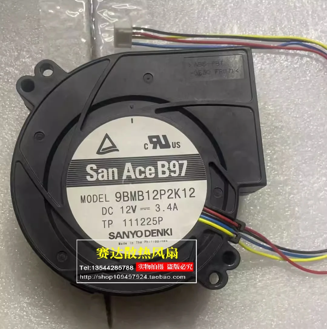 FOR SANYO San AceB97 9BMB12P2K12 9733 12V 3.4A  4 lines Wire  turbo blower  Cooling Fan