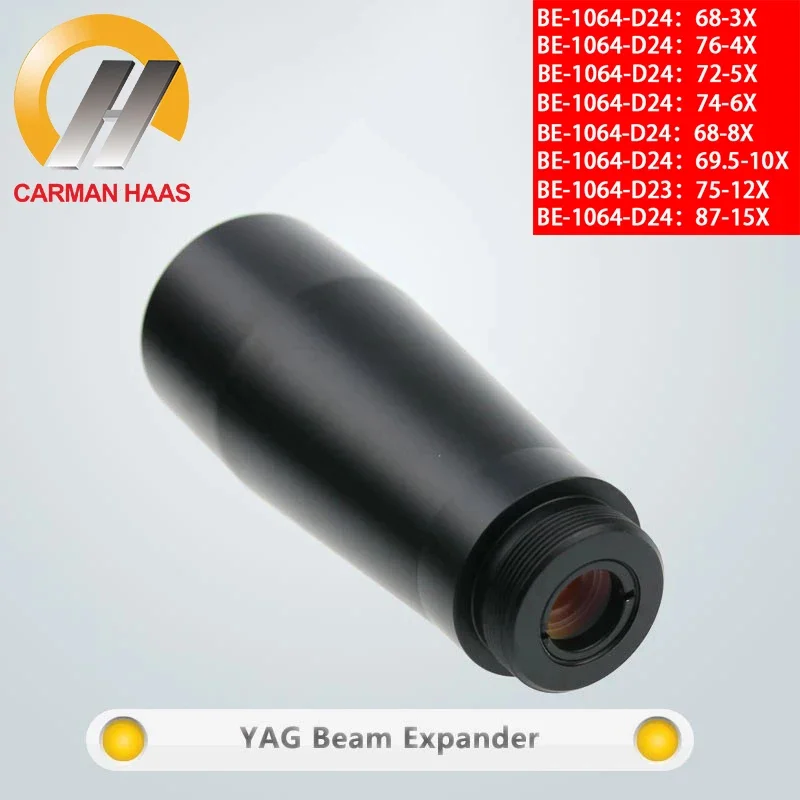 Carmanhaas Fiber YAG 1064nm 3X 4X 5X 6X 8X 10X 12X 15X Beam Expander M22*0.75 for Laser Marking Cutting