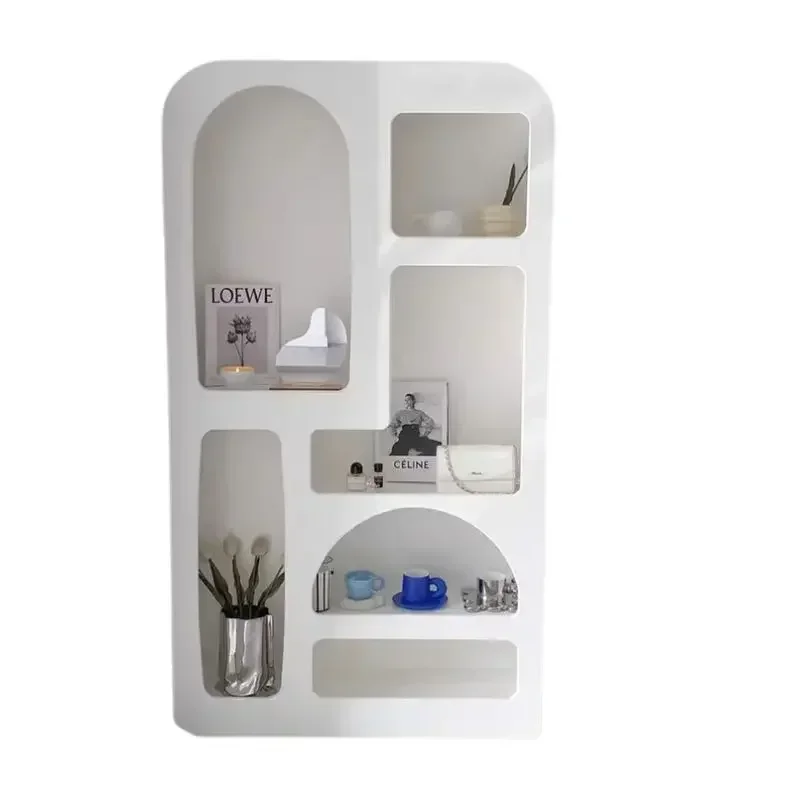 White Minimalist Book Shelf Organizer Home Unique Creative Creative Corner Shelf Storage Mueble Esquinero Library Furniture