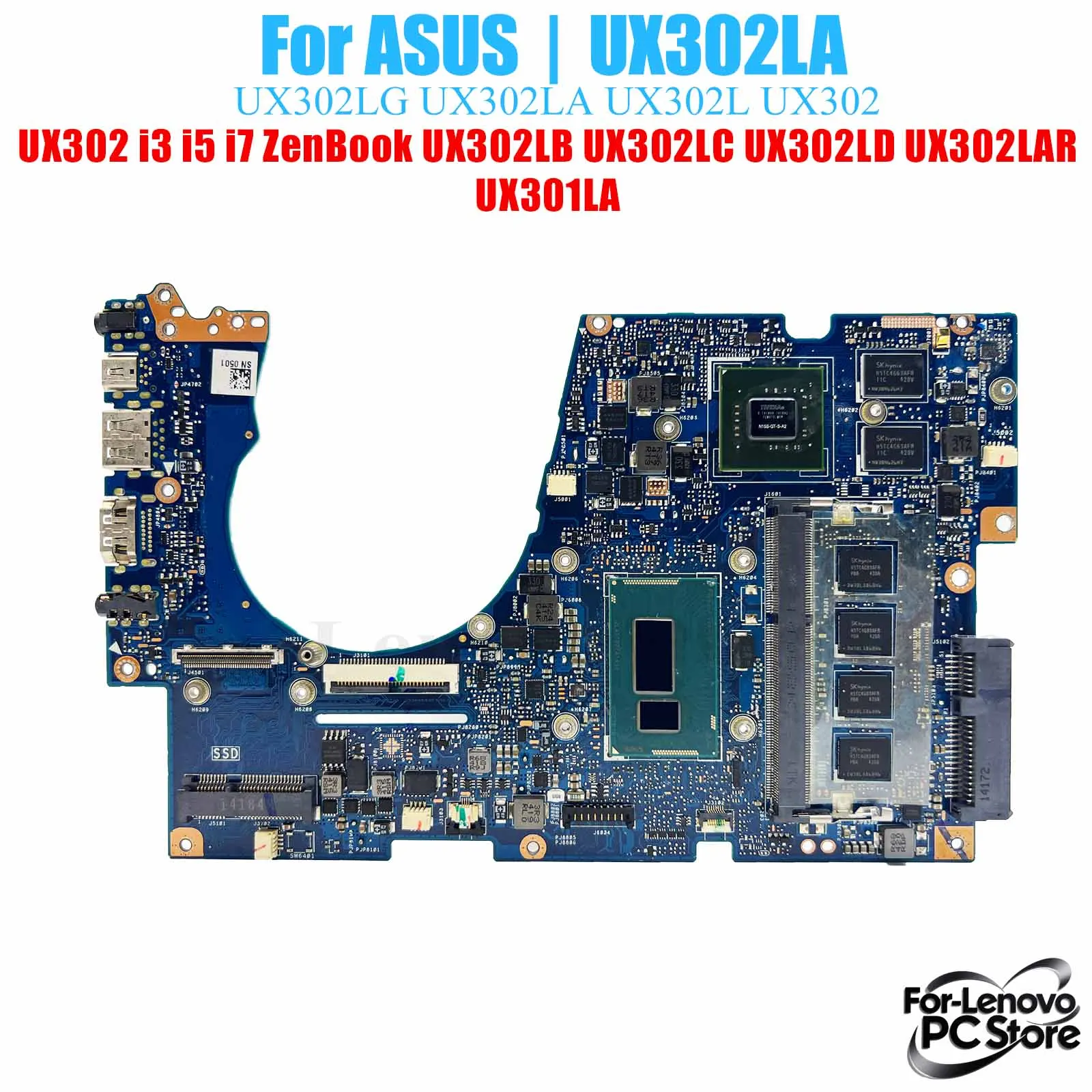 

UX302LA для ASUS ZenBook UX302LB UX302LD UX302LAR UX301LA UX303LA UX302LF материнская плата ноутбука