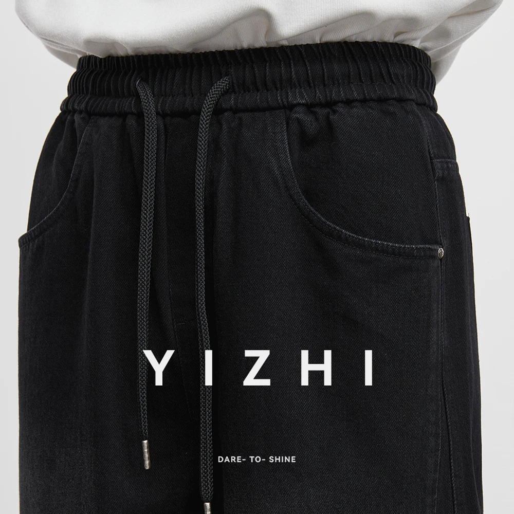 Fashion Men's American Heavy Washed Casual Pants 2025 Spring and Autumn New Straight Loose Drape High Street Men's Jeans