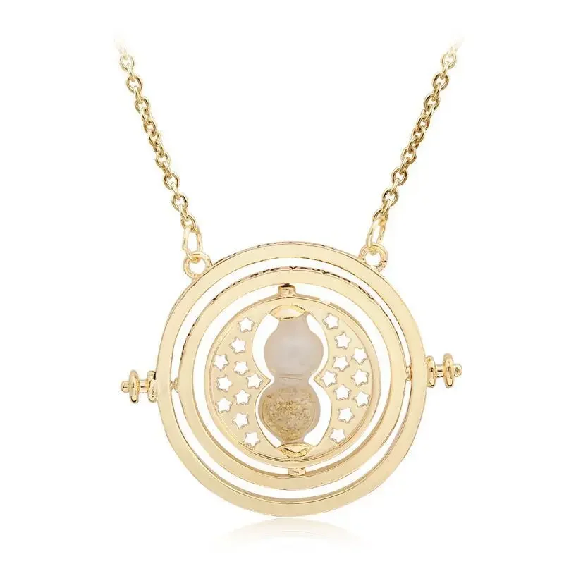 Harry Potter Series Necklace Time Turner Hourglass Necklace Magical Wizardry Accessory Time Travel Jewelry Pendant Ornament