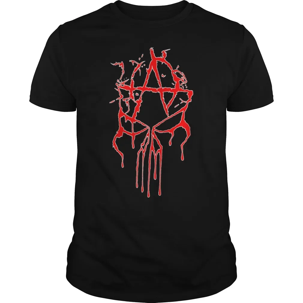 Anarchy Punishment Flowing Blood Skull T-Shirt 100% Cotton O-Neck Summer Short Sleeve Casual Mens T-shirt Size S-3XL