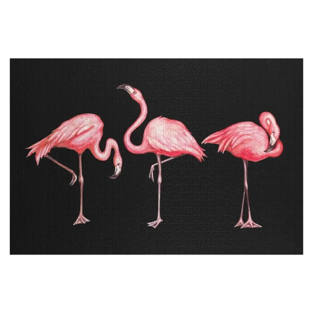 

Flamingo Pattern - Black Jigsaw Puzzle Photo Personalized Gifts Scale Motors Personalised Jigsaw Puzzle