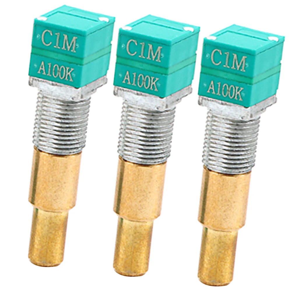 

3pcs Guitar Potentiometer A100K Light Green Plastic Volume Control Electric Guitar Parts Accessories Replacement for adults