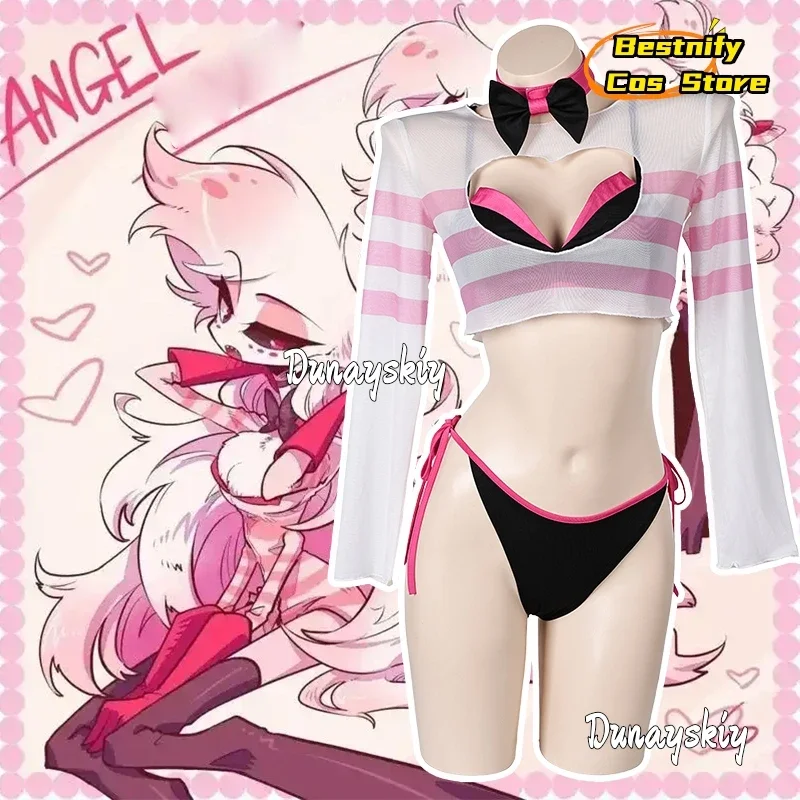 

CosplayAngel Cos Dust Cosplay Cartoon 3 set Bikini Sexy Swimsuit Beach Party Swimwear Women Anime Roleplay Adult Women's Suit Ro