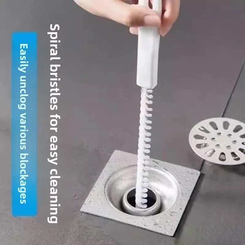 

Щетка для чистки труб и удаления волос для кухонных и ванных раковин, инструмент для удаления засоров, очиститель для унитазов Fly Blue Valley 90569