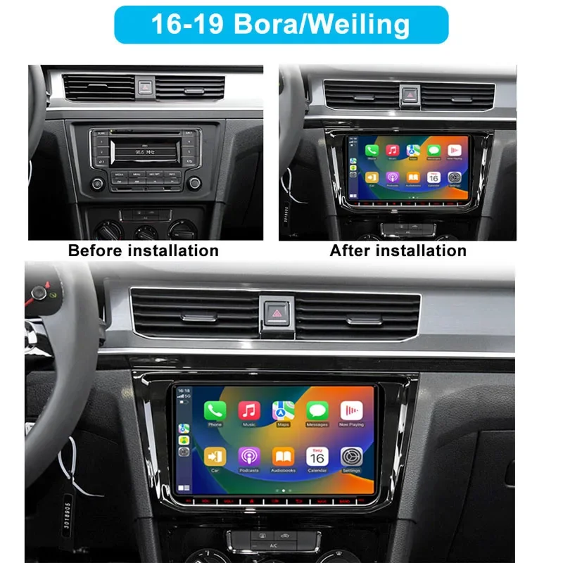 9 ''Android Auto GPS Car Radio Multimedia Stereo Carplay For VW  Skoda Octavia Golf Touran Passat B6 Polo Jetta Revers