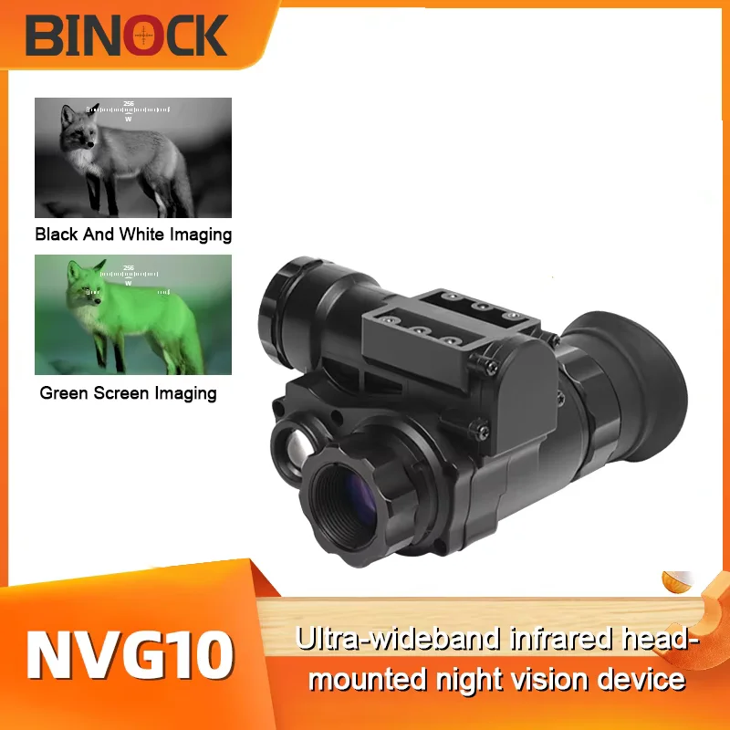 

BINOCK NVG10 FHD digital infrared Head mounted outdoor Helmet type Single tube monocular night vision goggles campling hunting