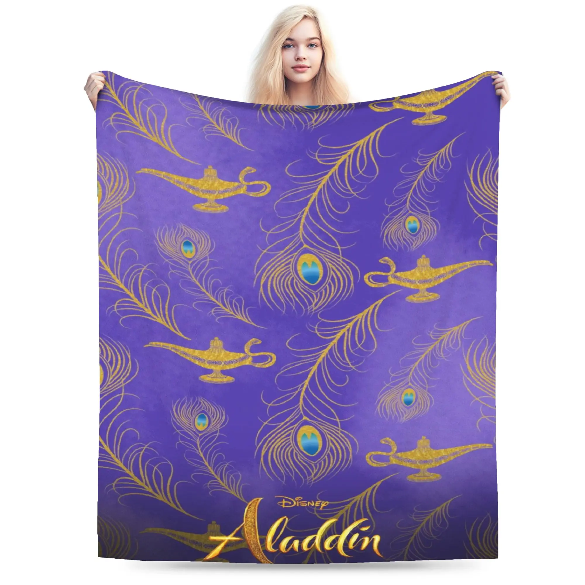 Accesorios de alfombra mágica de Aladino, manta de franela ultrasuave, colcha fina de felpa cómoda