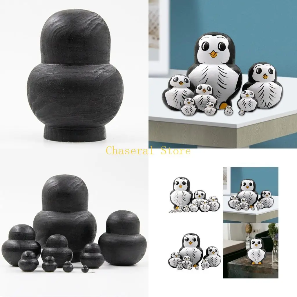 e7ce-matryoshka-russian-nesting-doll-set-of-10-handcrafted-figurines-decors-penguins-craft-for-display-dolls