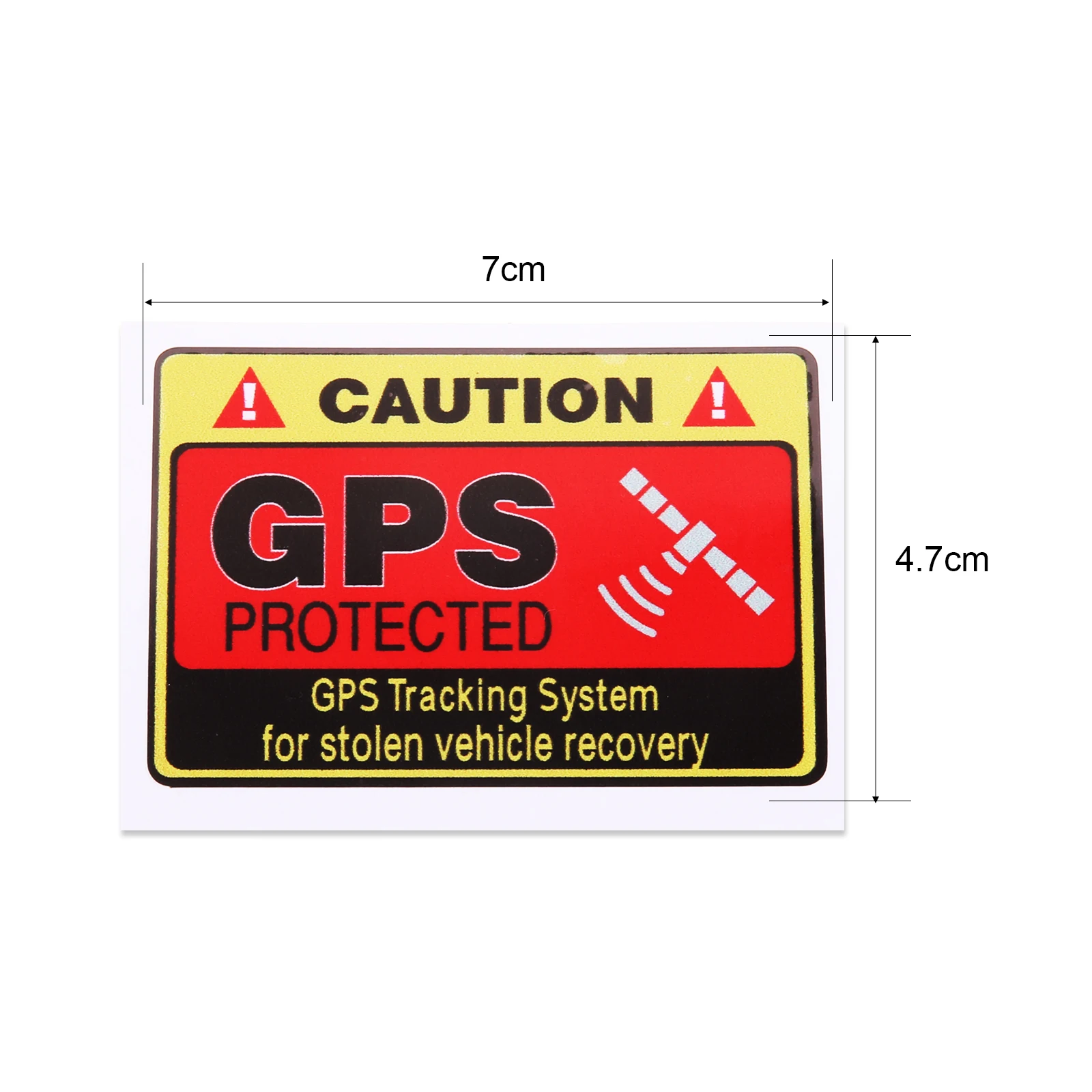 4pcs Car Sticker Reflective WARNING GPS TRACKING ALARM Stickers 7x4.7cm Motorcycle Parts Waterproof Decoration Decals