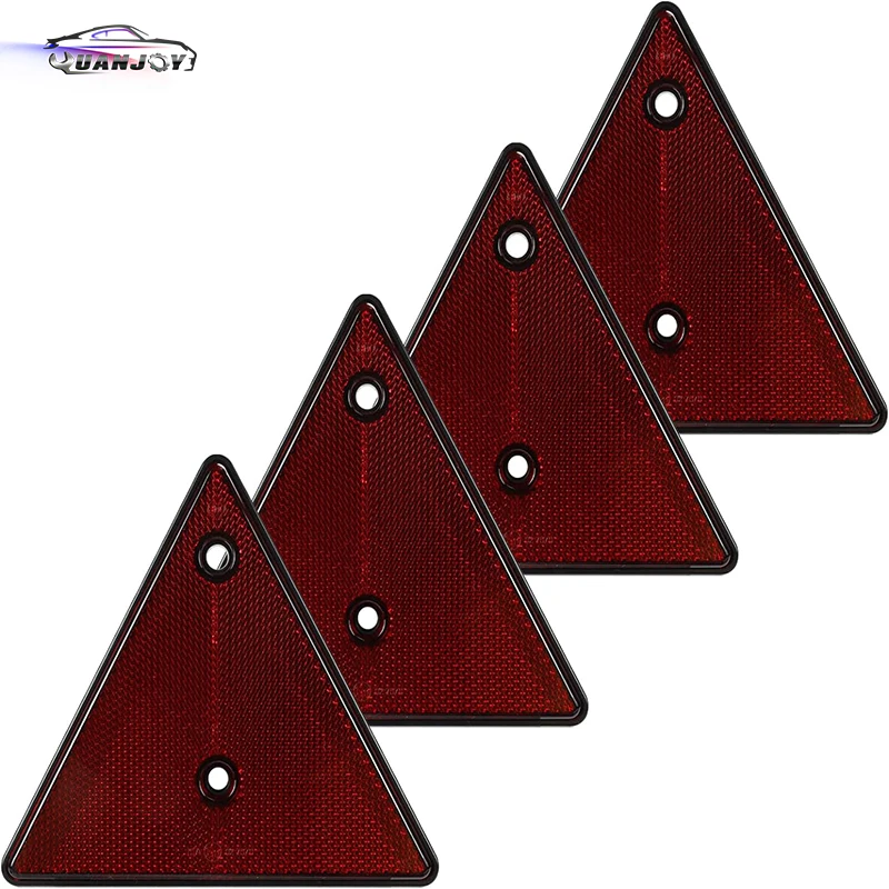 

Yuanjoy 2 Pack Red Triangle Warning Reflective For Trailer Truck Rear Reflectors Screw Fit Safety Reflectors For Gate Posts