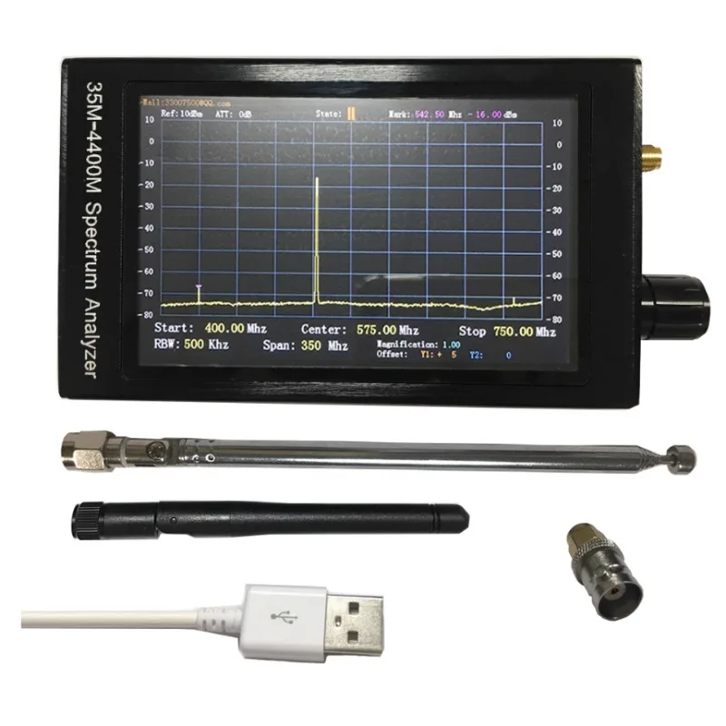 

Ручной портативный анализатор спектра для лабораторных испытаний 35–4400 МГц, высокочастотный радиочастотный анализа ЭМП