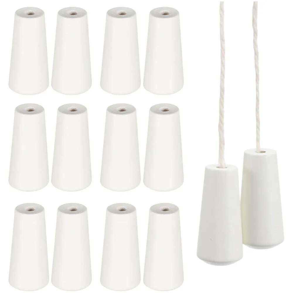 Replacement Wooden Blind Pull Knob White Tassel Pendant For Roman Curtains Window Shades Durable Home Decor Fitting