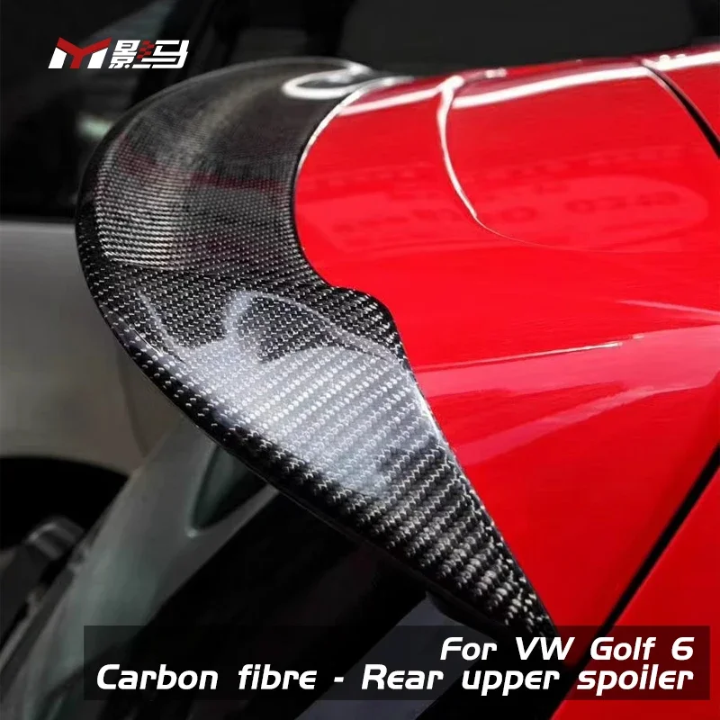 Accessories Hot Sale R style carbon fiber Rear Trunk Roof Spoiler For VW Golf 6 MK6 R Tail Wing