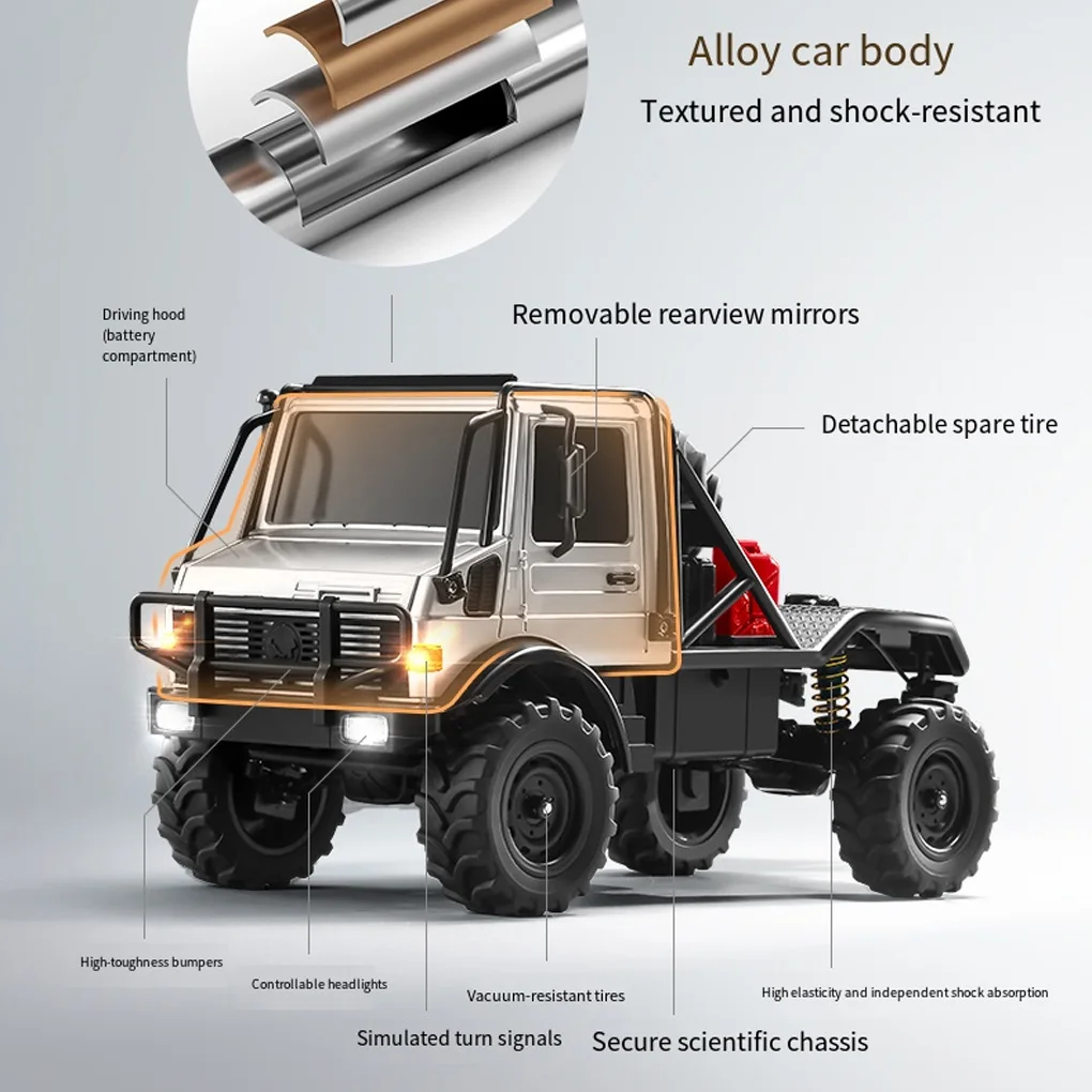 

1/18 RC MN MN333 Unimog Climbing Vehicle Half card DriveHalf Four Wheel Drive RC Remote Control Off Road Truck Card Drive Toy
