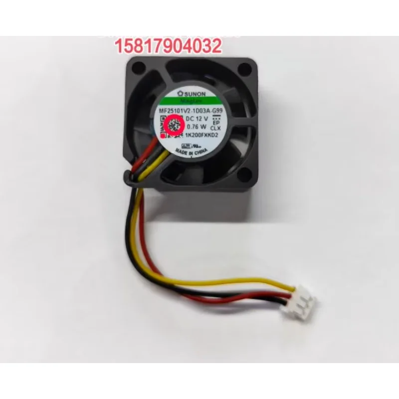 

SUNON MF25101V2-1D03A-G99 DC 12V 0.76W 25x25x10mm 3-Wire Server Cooling Fan