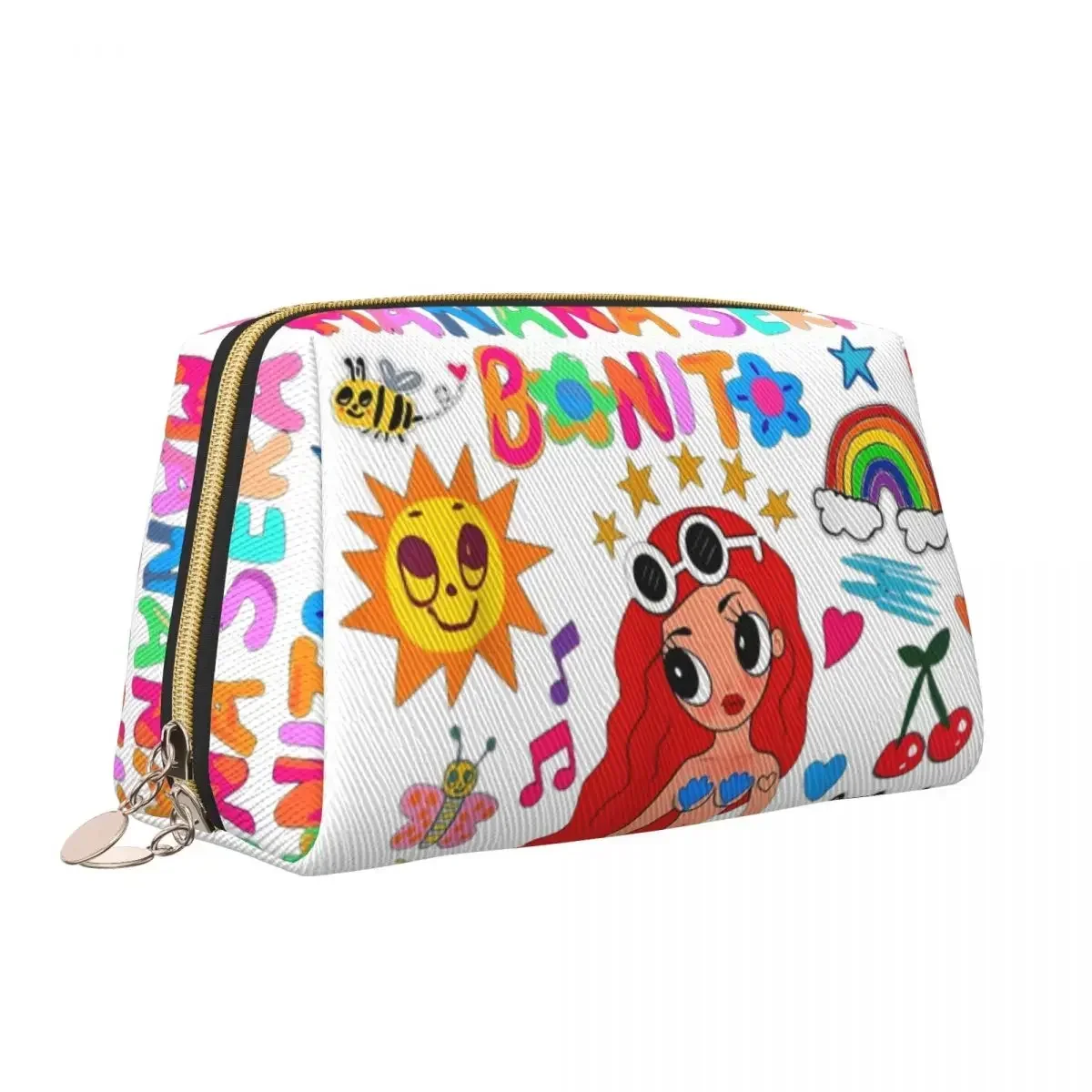 Kawaii Manana Sera Bonito Colombian Music Singer Karol G Travel Toiletry Bag Women Cosmetic Makeup Bag Beauty Storage Dopp Kit