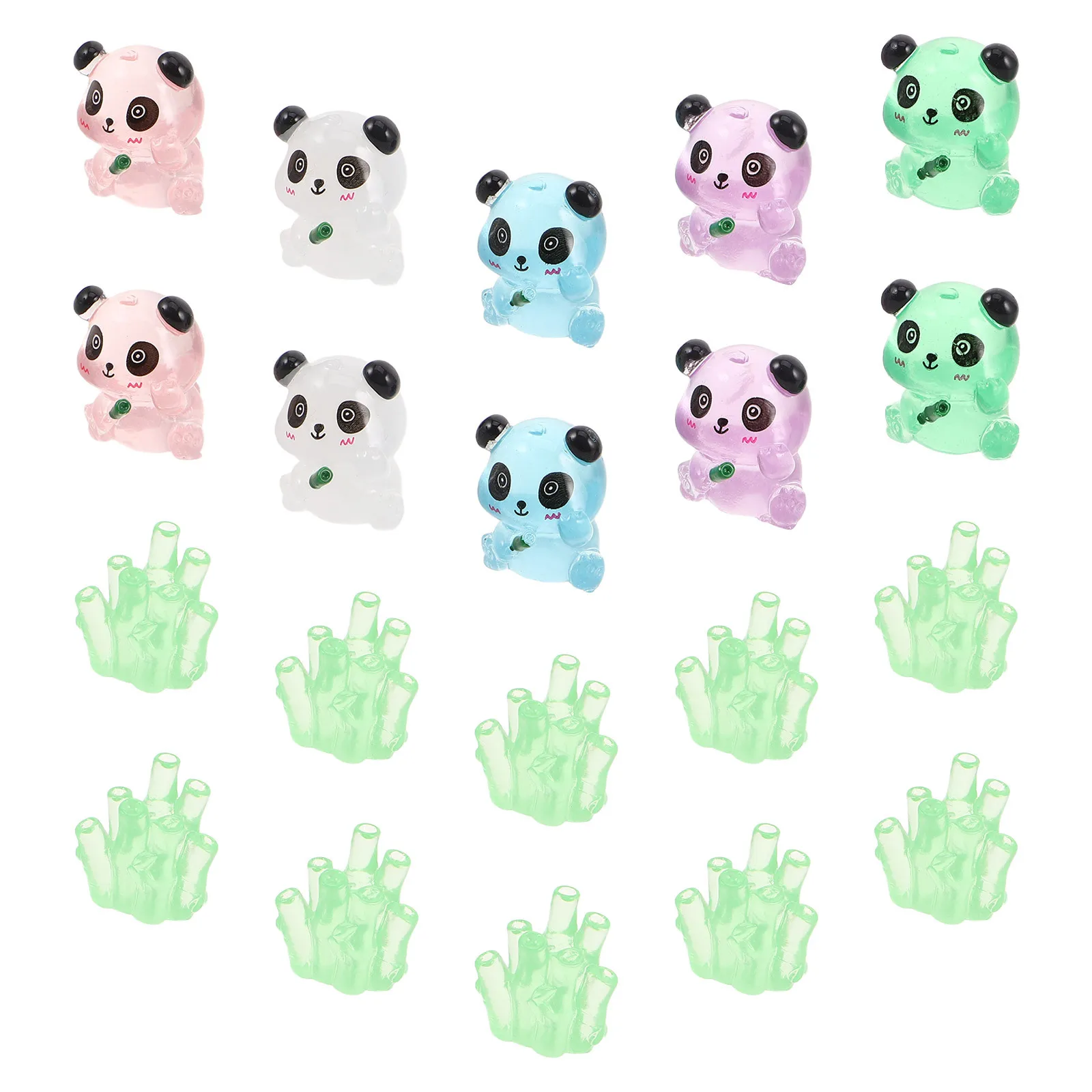 

1 Set Luminous Mini Figurines Glow In The Dark Resin Animal Sculpture For Micro Landscape Garden Desktop Decor Tiny Ornament