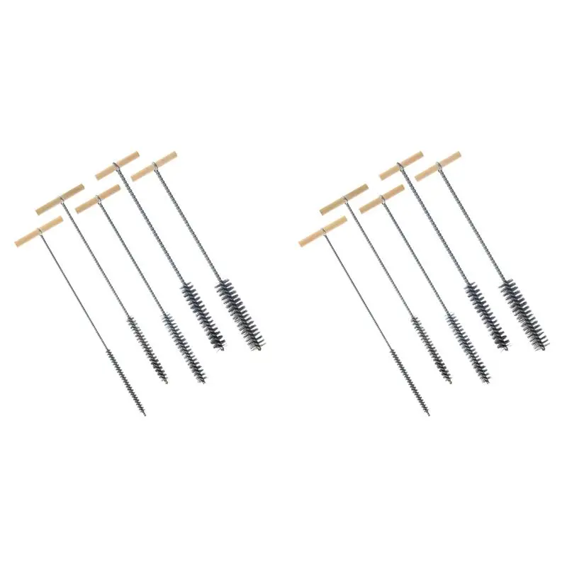 

AT05-10X Drill Hole Brush Set 8/12/16/20/25Mm Cleaning Brush Stainless Steel Hole Brushes Cleaning Brush For Hammer Drills