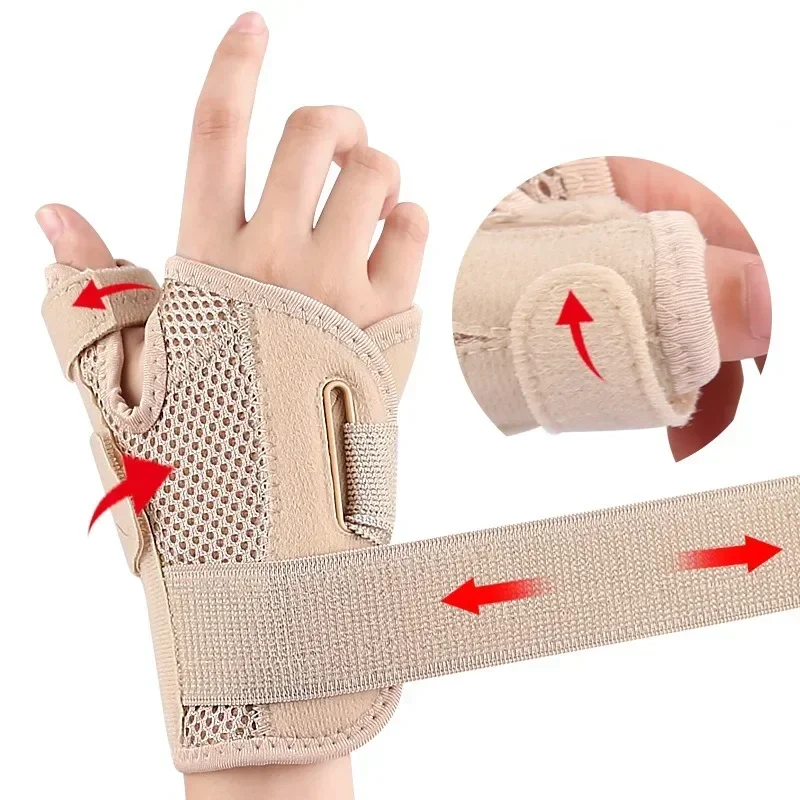 

1PC Flexible Splint Wrist Thumb Support Brace for Tendonitis Arthritis Breathable Thumb Protector Guard Fits Right and Left Hand