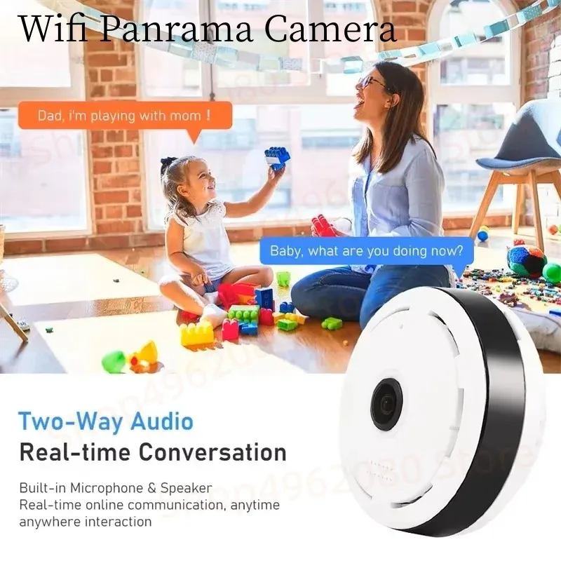 Mini telecamera Wifi 1080P HD Smart Home Security per interni 360 ° Telecamera micro invisibile per sorveglianza CCTV intelligente remota vocale panoramica