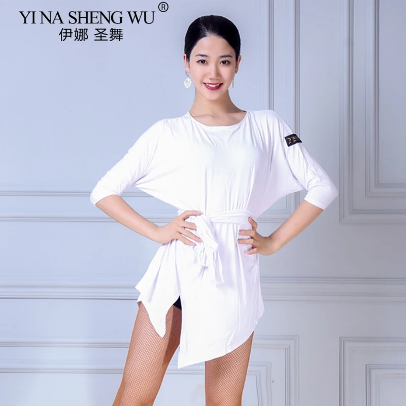 Abito da ballo latino per donna Salsa Tango Rumba Dancewear Costume di scena per adulti Pratica da ballo Vestito da ballo per costume da spettacolo