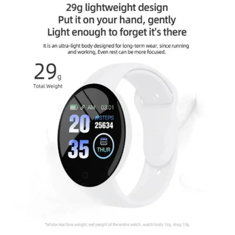 ​ ​ ساعة رياضية ذكية رقمية دائرية - ساعة بلوتوث LED للرجال والنساء والأطفال ​ ​